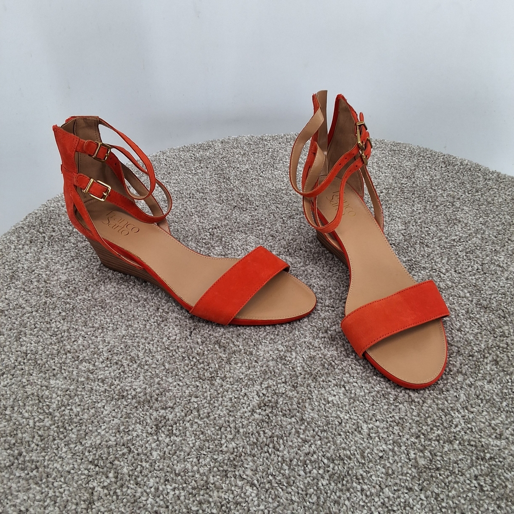Franco Sarto Sz 8 Orange Wedge Sandals